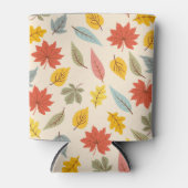 Kleurrijk blad Herfst patroon Blikjeskoeler (Voorkant)