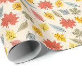 Kleurrijk blad Herfst patroon Cadeaupapier (Rol Hoek)