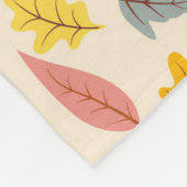 Kleurrijk blad Herfst patroon Fleece Deken (Hoek)