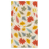 Kleurrijk blad Herfst patroon Klein Cadeauzakje (Achterkant)