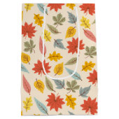 Kleurrijk blad Herfst patroon Medium Cadeauzakje (Achterkant)