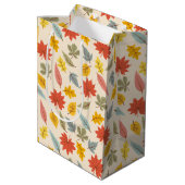 Kleurrijk blad Herfst patroon Medium Cadeauzakje (Achterkant Gekanteld)