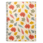 Kleurrijk blad Herfst patroon Notitieboek (Voorkant)