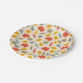 Kleurrijk blad Herfst patroon Papieren Bordje (Gekanteld)