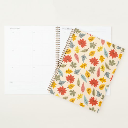 Kleurrijk blad Herfst patroon Planner (Display)