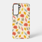 Kleurrijk blad Herfst patroon Samsung Galaxy Hoesje (Achterkant)