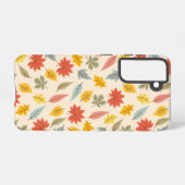 Kleurrijk blad Herfst patroon Samsung Galaxy Hoesje (Achterkant horizontaal)