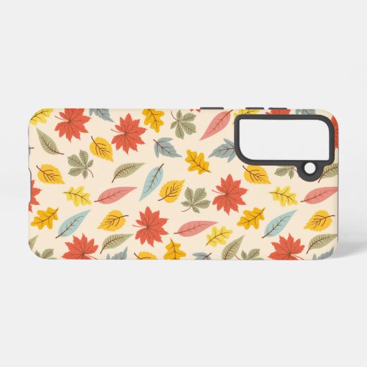 Kleurrijk blad Herfst patroon Samsung Galaxy Hoesje (Achterkant horizontaal)