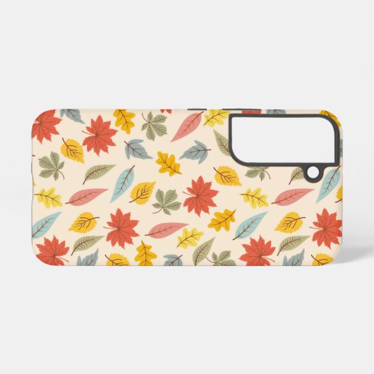 Kleurrijk blad Herfst patroon Samsung Galaxy Hoesje (Achterkant horizontaal)