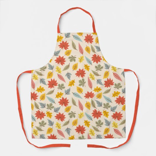 Kleurrijk blad Herfst patroon Schort (Voorkant)