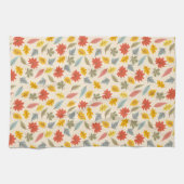 Kleurrijk blad Herfst patroon Theedoek (Horizontaal)