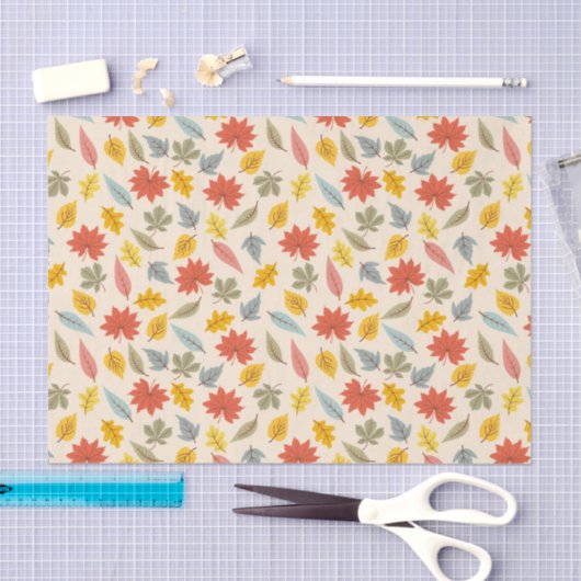 Kleurrijk blad Herfst patroon Tissuepapier (Craft)