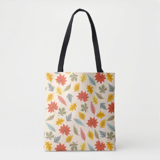 Kleurrijk blad Herfst patroon Tote Bag (Voorkant)