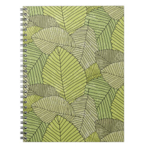 Kleurrijk blad patroon ontwerp notitieboek