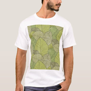 Kleurrijk blad patroon ontwerp t-shirt
