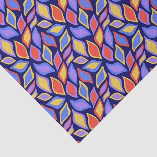 Kleurrijk blad patroon weefsel papier (Detail)