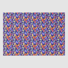 Kleurrijk blad patroon weefsel papier