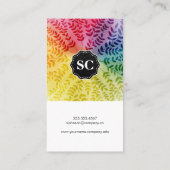 Kleurrijk bladerpatroon | Camerakluik Visitekaartje (Achterkant)