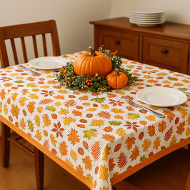 Kleurrijk bladpatroon / herfststijl huisdecoratie tafelkleed