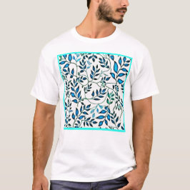 Kleurrijk Bladpatroon Kunst T-shirt