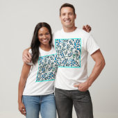 Kleurrijk Bladpatroon Kunst T-shirt (Unisex)