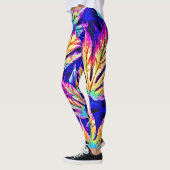 Kleurrijk bladpatroon leggings (Links)