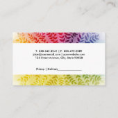 Kleurrijk bladpatroon | Natuurlijk Visitekaartje (Achterkant)