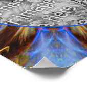 Kleurrijk Blauw Abstract Lijst Creëer Uw Eigen Fot Poster (Hoek)