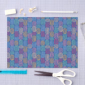 Kleurrijk blauw abstract patroon tissuepapier (Craft)