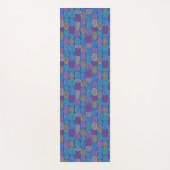 Kleurrijk blauw abstract patroon yogamat (Voorkant)