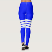 Kleurrijk blauw bandje met streepjes gestreept pat leggings (Achterkant)
