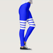 Kleurrijk blauw bandje met streepjes gestreept pat leggings (Rechts)