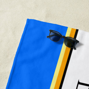 Kleurrijk blauw blauw bandje met blauwe strepen strandlaken