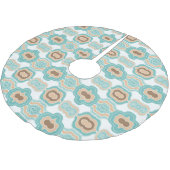 Kleurrijk blauw/bruin/bruin medaillon kerstboom rok (Gekanteld)