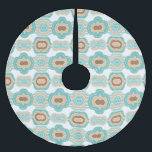 Kleurrijk blauw/bruin/bruin medaillon kerstboom rok<br><div class="desc">golvend</div>