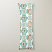 Kleurrijk blauw/bruin/bruin medaillon lichaamskussen (Achterkant (Verticaal))