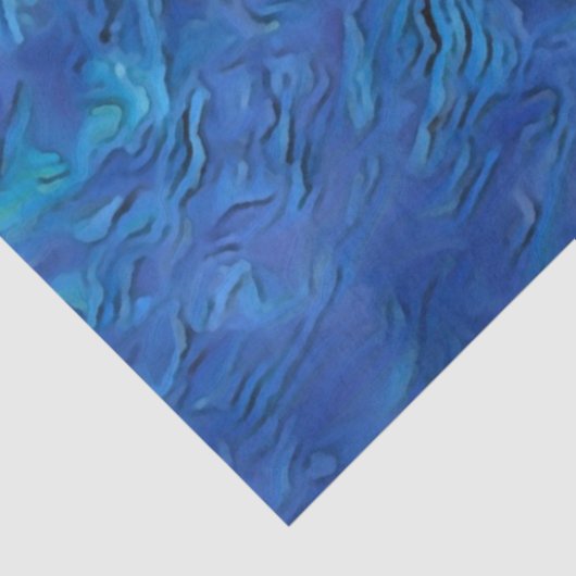 Kleurrijk Blauw en Geel Chihuahua Decoupage Papier (Detail)