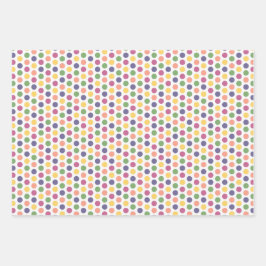 Kleurrijk blauw, geel, groen en roze patroon inpakpapier vel