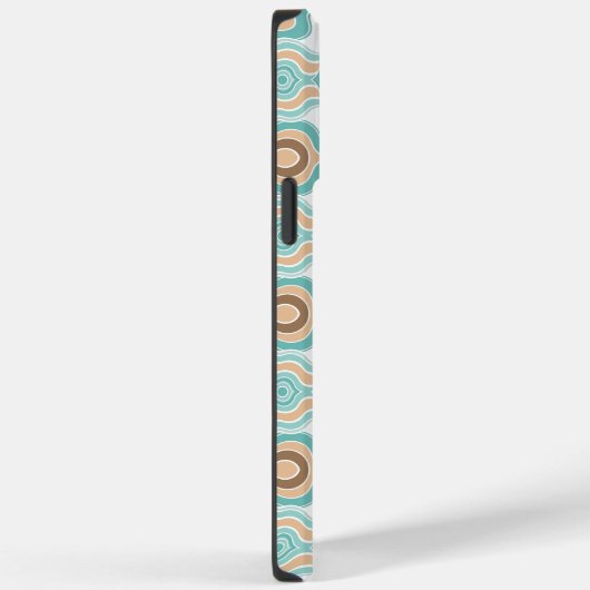 Kleurrijk blauw/geelbruin medaillon Case-Mate iPhone case (Achterkant / Rechts)