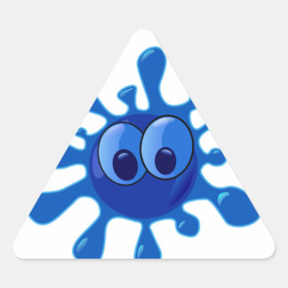 Kleurrijk Blauw Grappig Splat Patroon Sticker
