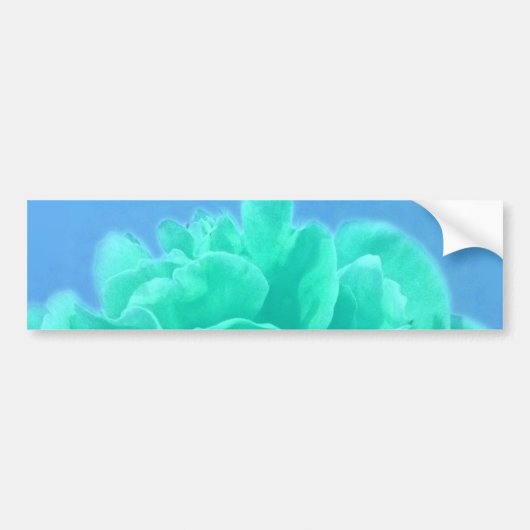 Kleurrijk Blauw Groen Bloemmotief Bumpersticker (Voorkant)