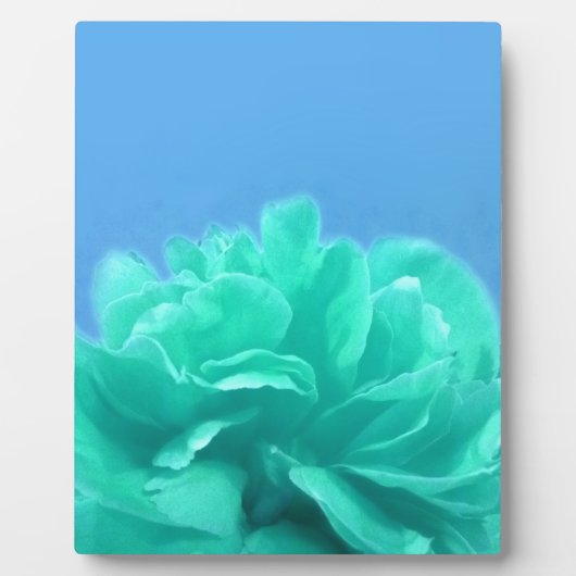 Kleurrijk Blauw Groen Bloemmotief Fotoplaat (Voorkant)