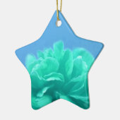 Kleurrijk Blauw Groen Bloemmotief Keramisch Ornament (Links)