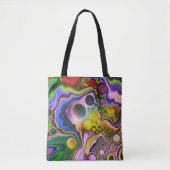Kleurrijk blauw kunstkleurschilder tote bag (Voorkant)