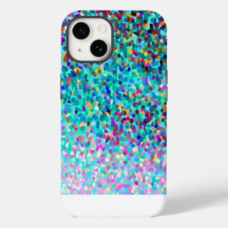 Kleurrijk Blauw Meerkleurig Abstract Kunstpatroon iPhone 14 Hoesje