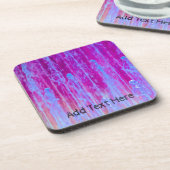 Kleurrijk blauw, Paars, roze Abstracte kunst Bier Onderzetter (Linkerzijde)