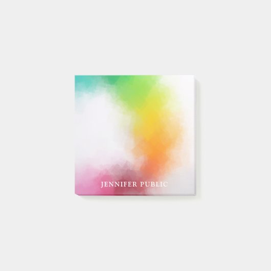 Kleurrijk Blauw Paarse Groen Rood Sinaasappel Geel Post-it® Notes (Voorkant)