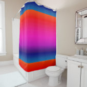 Kleurrijk Blauw Rood Paarse Roze Blend Douchegordi Douchegordijn (In situ)