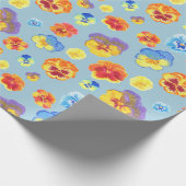 Kleurrijk Blauw Viooltje Cadeaupapier (Hoek)