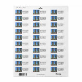 Kleurrijk blauw Zuidwestelijk huis Etiket (Full Sheet)